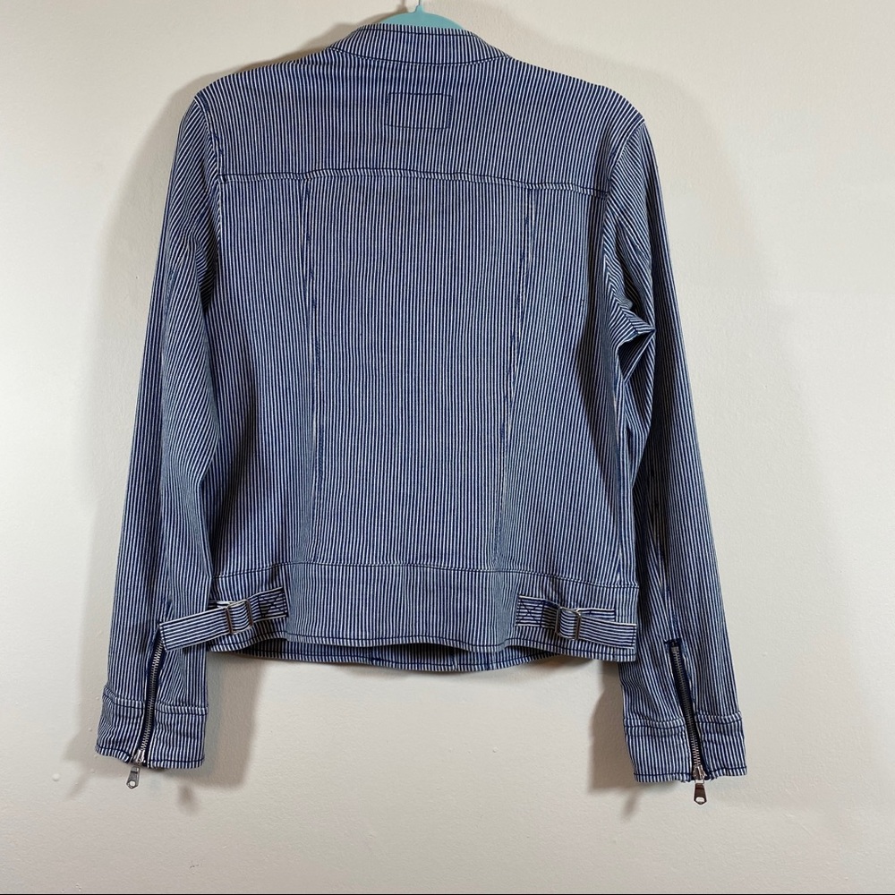 Banana Republic Factory Moto Striped Jacket M - Picture 4 of 7